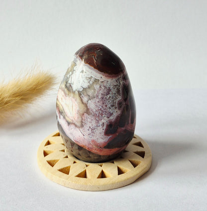 Druzy Mexican Crazy Lace Agaat Ei 140gr - Edelsteen Carving