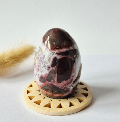Druzy Mexican Crazy Lace Agaat Ei 140gr - Edelsteen Carving