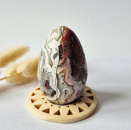 Kristall-Edelsteinkugel, weiße Drusen-Achatkugel aus Mexiko, 50 mm