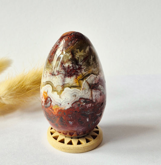 Kristall-Edelsteinkugel, weiße Drusen-Achatkugel aus Mexiko, 50 mm