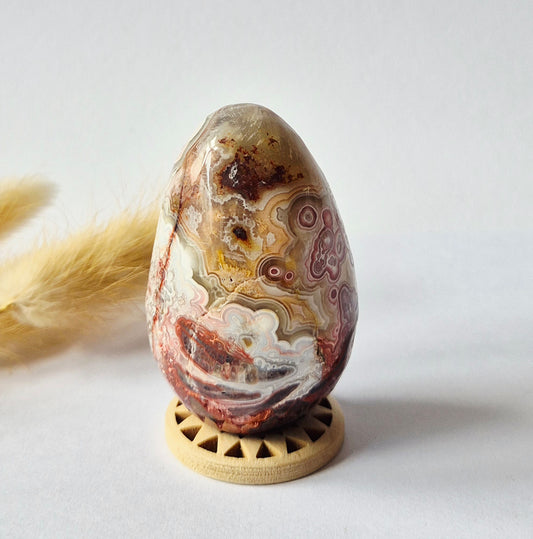 Kristall-Edelsteinkugel, weiße Drusen-Achatkugel aus Mexiko, 50 mm