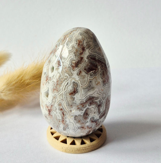 Kristall-Edelsteinkugel, weiße Drusen-Achatkugel aus Mexiko, 50 mm