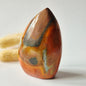 Ocean Jasper Polychroom Edelsteen Flame 245g – Rood Oranje Uniek Patroon