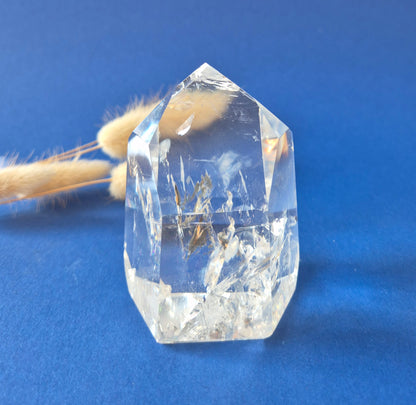 Premium Bergkristal Punt met Regenboog 284g – Clear Quartz Brazilië