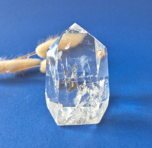 Premium Bergkristal Punt met Regenboog 284g – Clear Quartz Brazilië