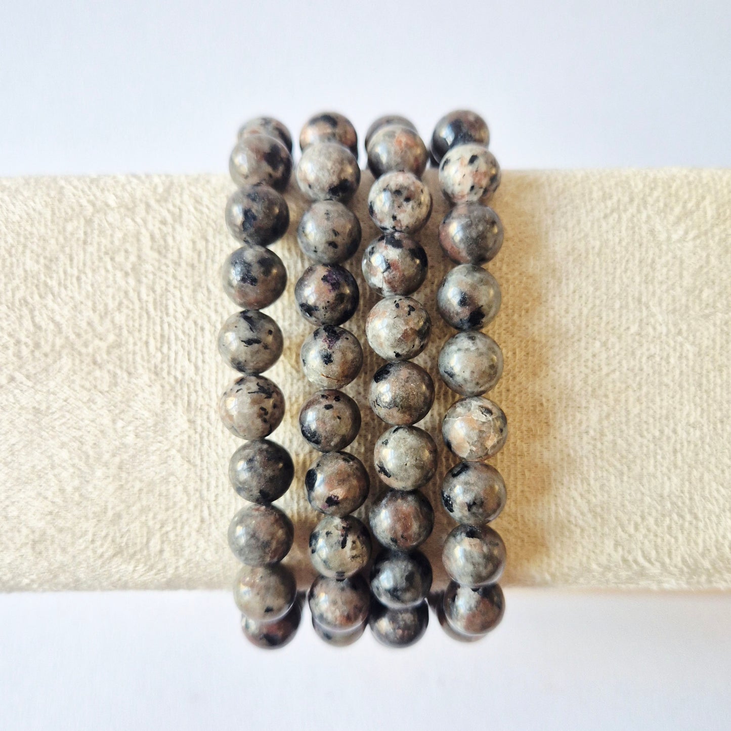 Gemstone bracelet with 8mm beads - Red Tiger Eye