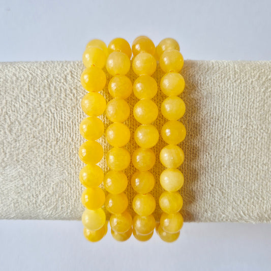 Edelsteinarmband mit 8mm runden Perlen - Indischer Achat