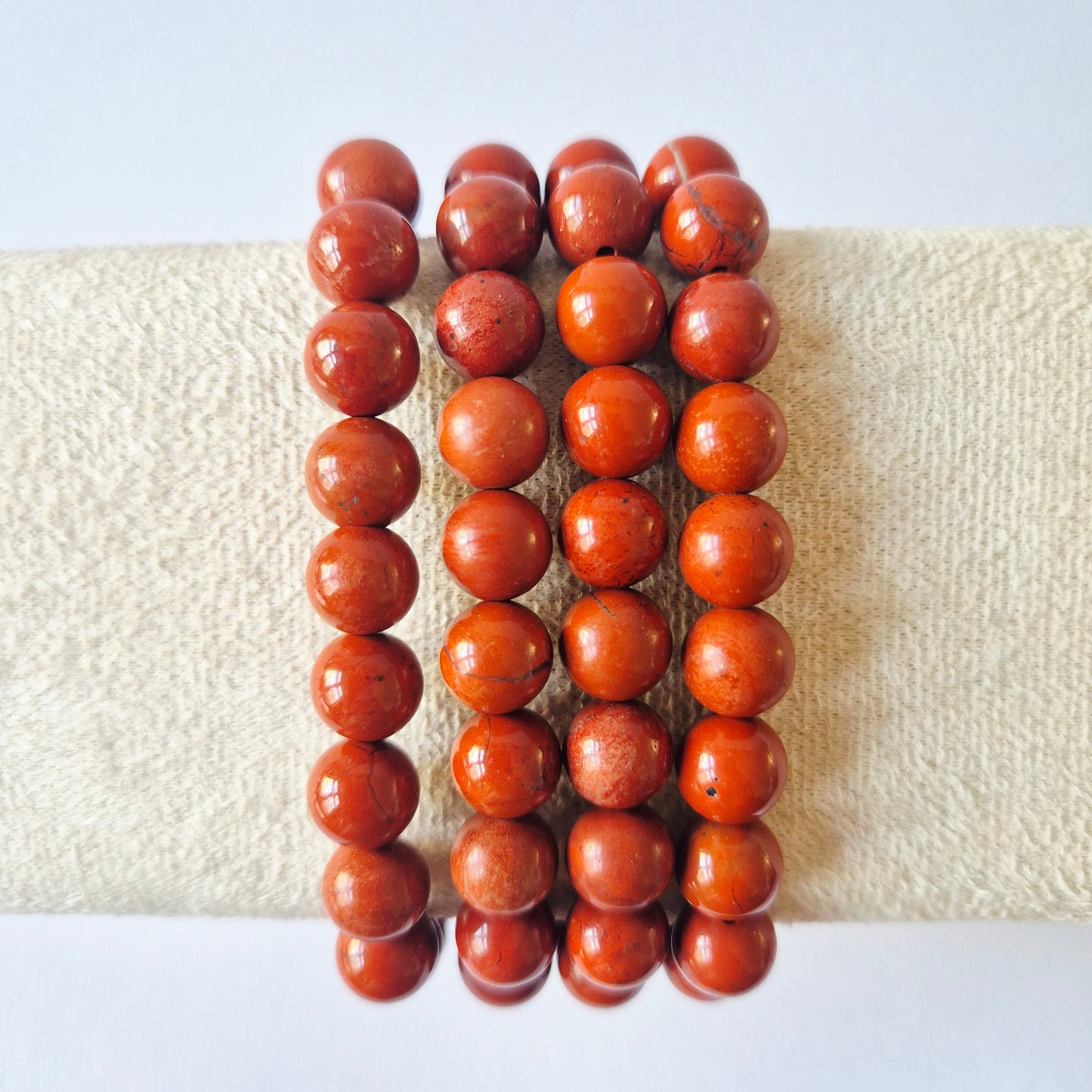 Gemstone bracelet with 8mm beads - Red Tiger Eye