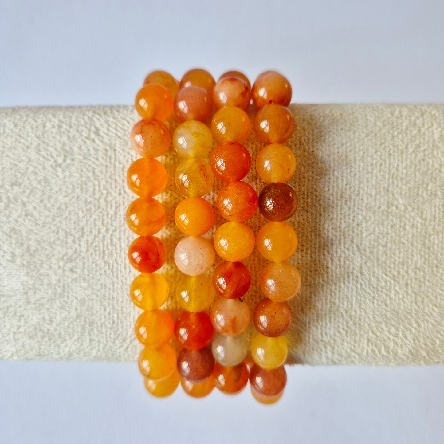 Gemstone bracelet with 8mm beads - Red Tiger Eye