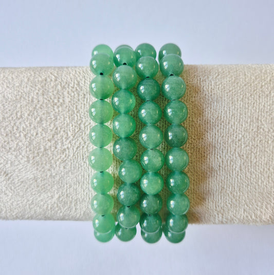 Edelsteinarmband mit 8mm runden Perlen - Indischer Achat
