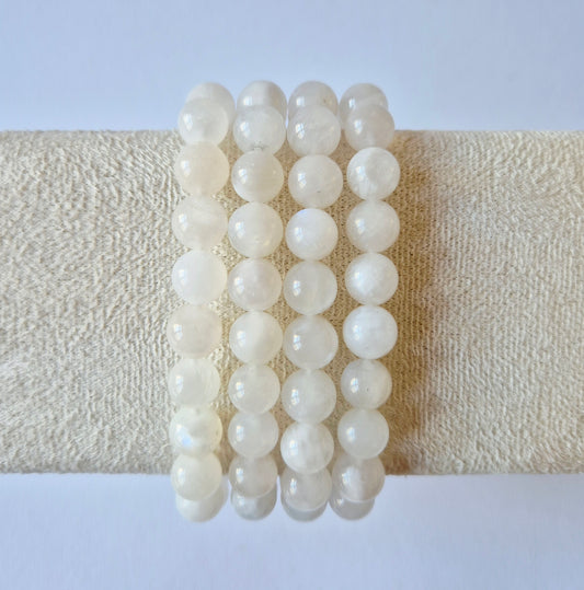 Edelsteinarmband mit 8mm runden Perlen - Indischer Achat