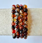 Gemstone bracelet with 8mm beads - Red Tiger Eye