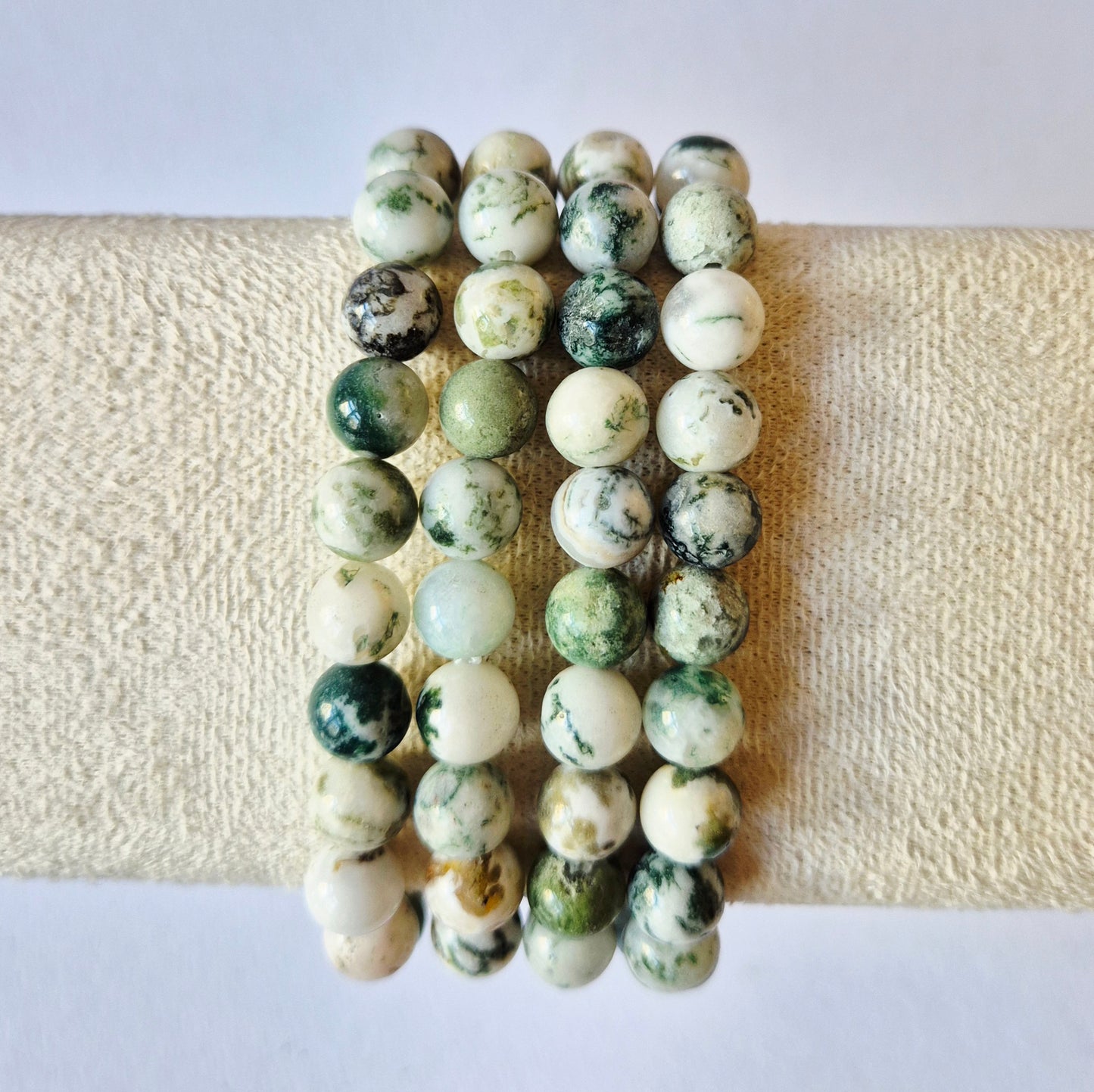 Gemstone bracelet with 8mm beads - Red Tiger Eye