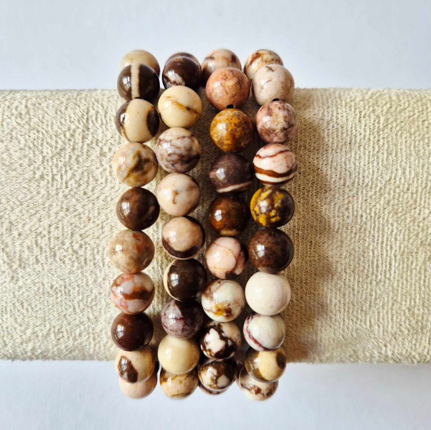Gemstone bracelet with 8mm beads - Red Tiger Eye