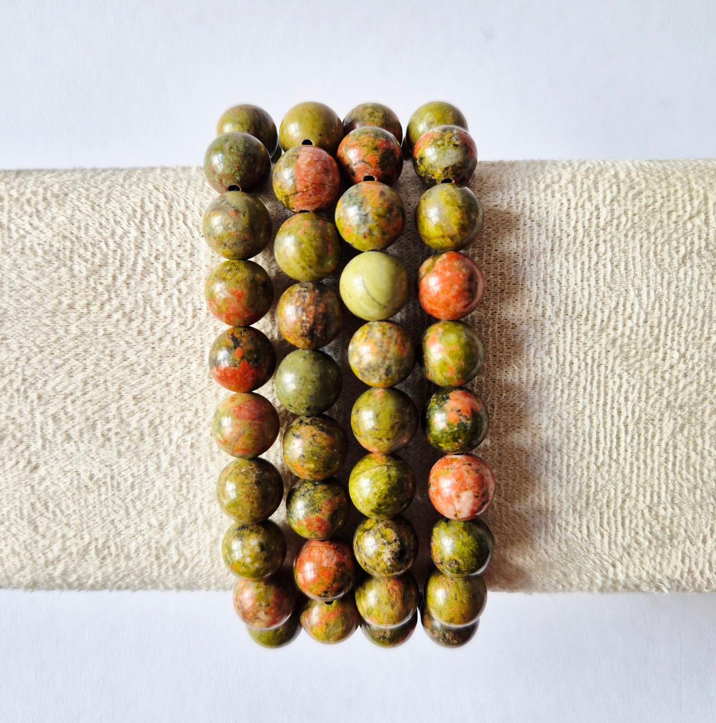 Gemstone bracelet with 8mm beads - Red Tiger Eye