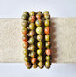 Gemstone bracelet with 8mm beads - Red Tiger Eye