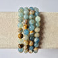 Gemstone bracelet with 8mm beads - Red Tiger Eye
