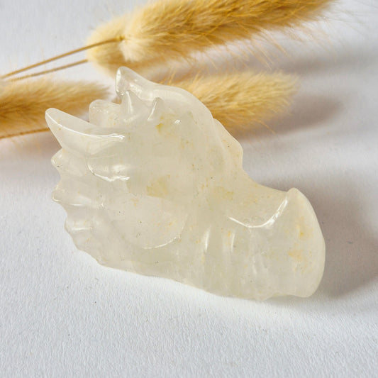 Bergkristal Dragon Skull – 6 cm (Halloween collectie)