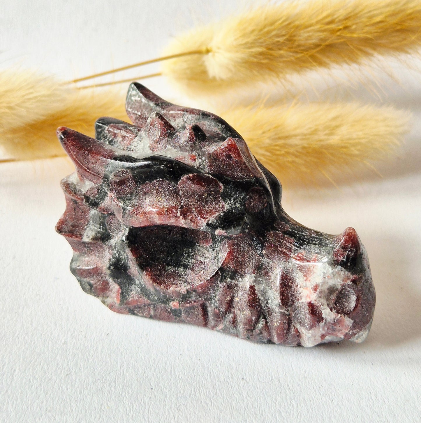 Granaat Dragon Skull – 6 cm (Halloween collectie)