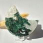 Gemstone Moss Agate Moon on Stand (Druzy &amp; Patterns) Agate - #72 10cm