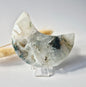 Gemstone Moss Agate Moon on Stand (Druzy &amp; Patterns) Agate - #72 10cm