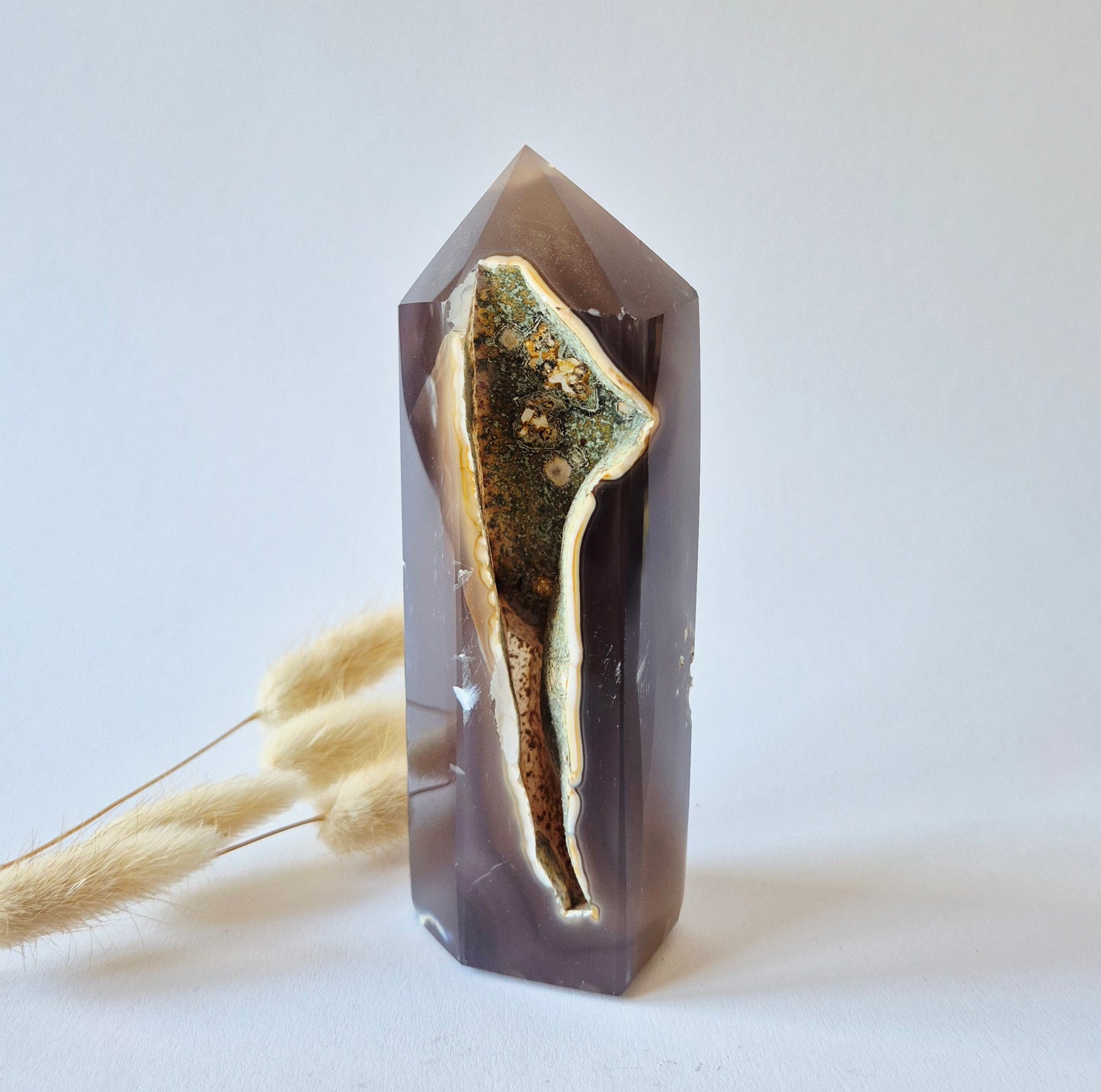 Druzy Agate - Teardrop Drop Standing Gemstone Crystal - C. 158gram