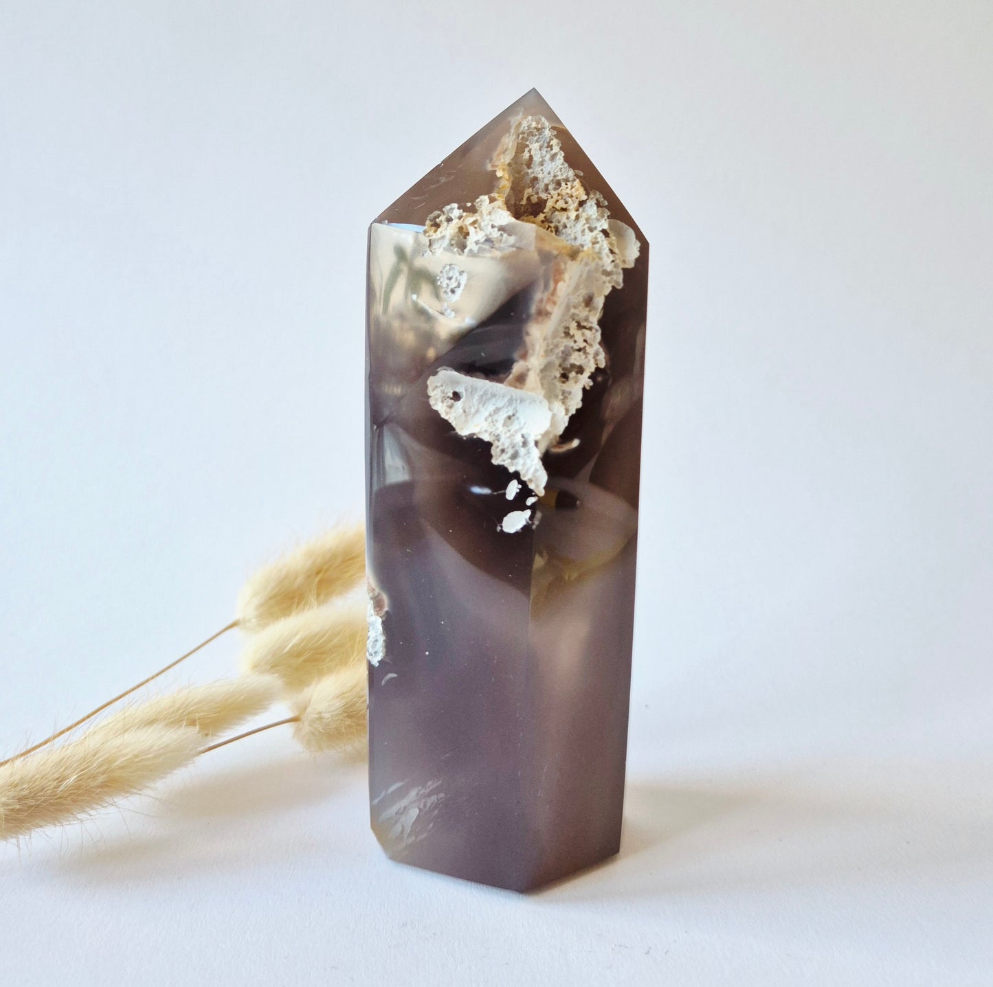 Druzy Agate - Teardrop Drop Standing Gemstone Crystal - C. 158gram
