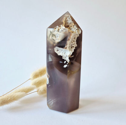 Druzy Agate - Teardrop Drop Standing Gemstone Crystal - C. 158gram