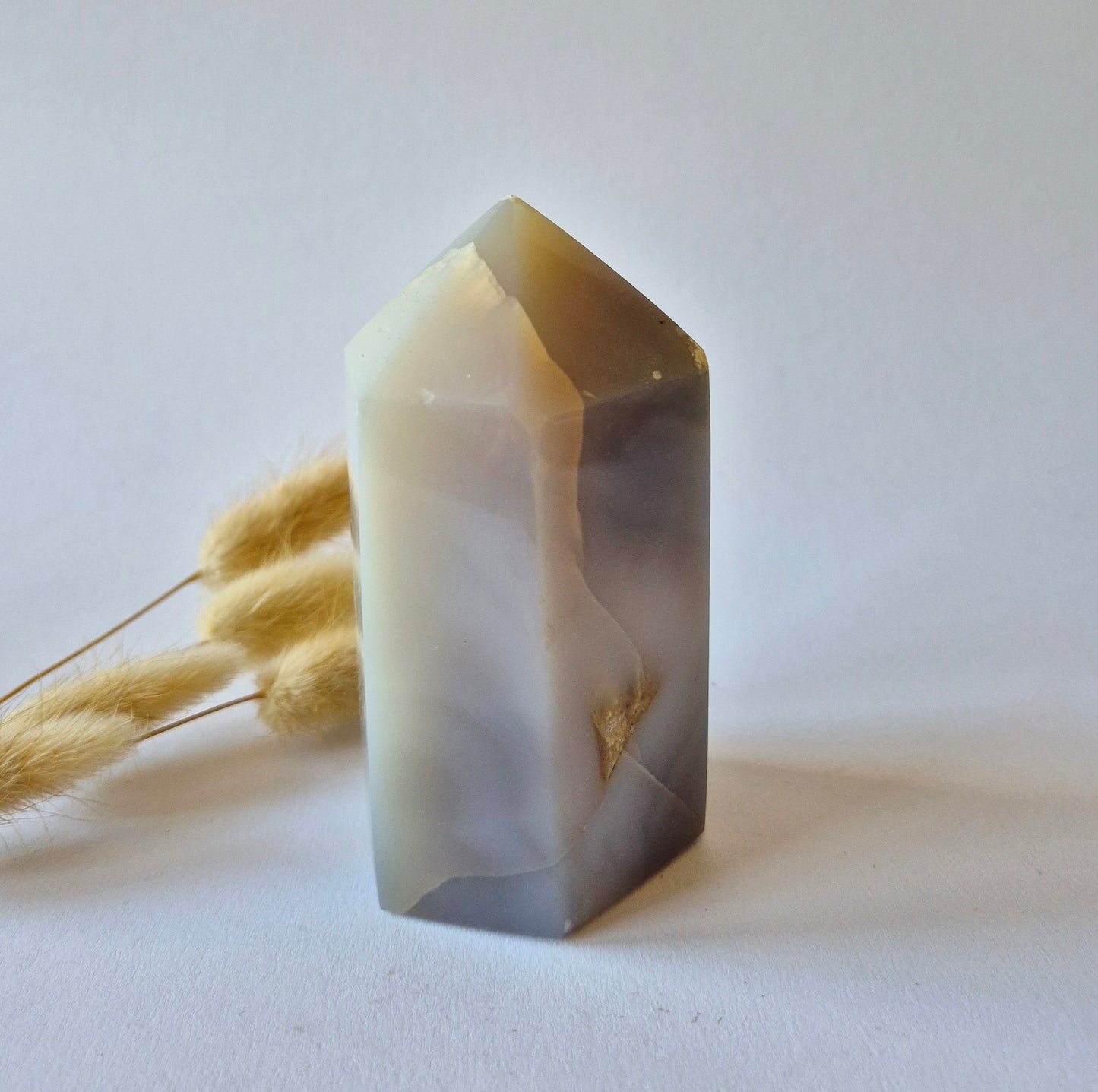 Druzy Agaat Toren uit Uruguay 388 gram | Natuurlijke Geode Edelsteen