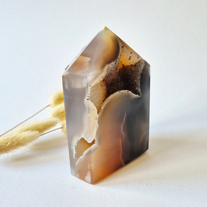 Druzy Agate - Teardrop Drop Standing Gemstone Crystal - C. 158gram