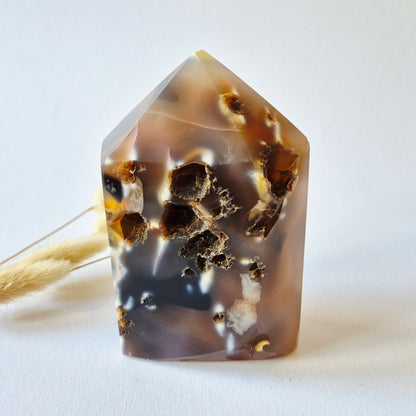 Druzy Agate - Teardrop Drop Standing Gemstone Crystal - C. 158gram