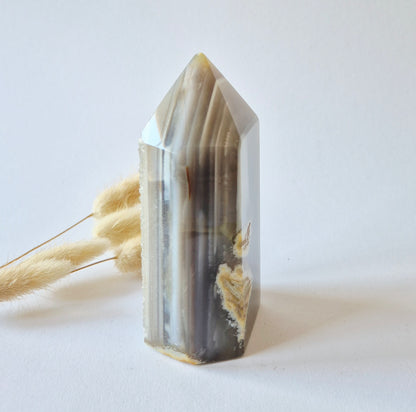 Druzy Agaat Toren uit Uruguay 447 gram | Natuurlijke Geode Edelsteen