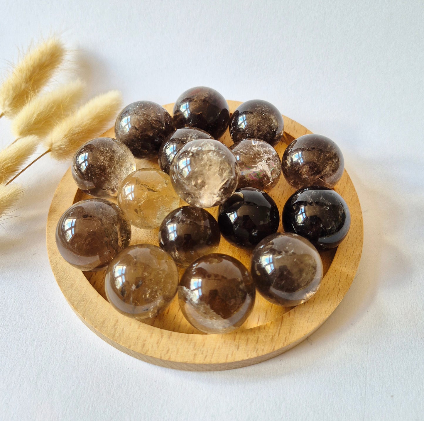 Rainbow Smokey Quartz Edelsteen Bol A+ – 3–4 cm