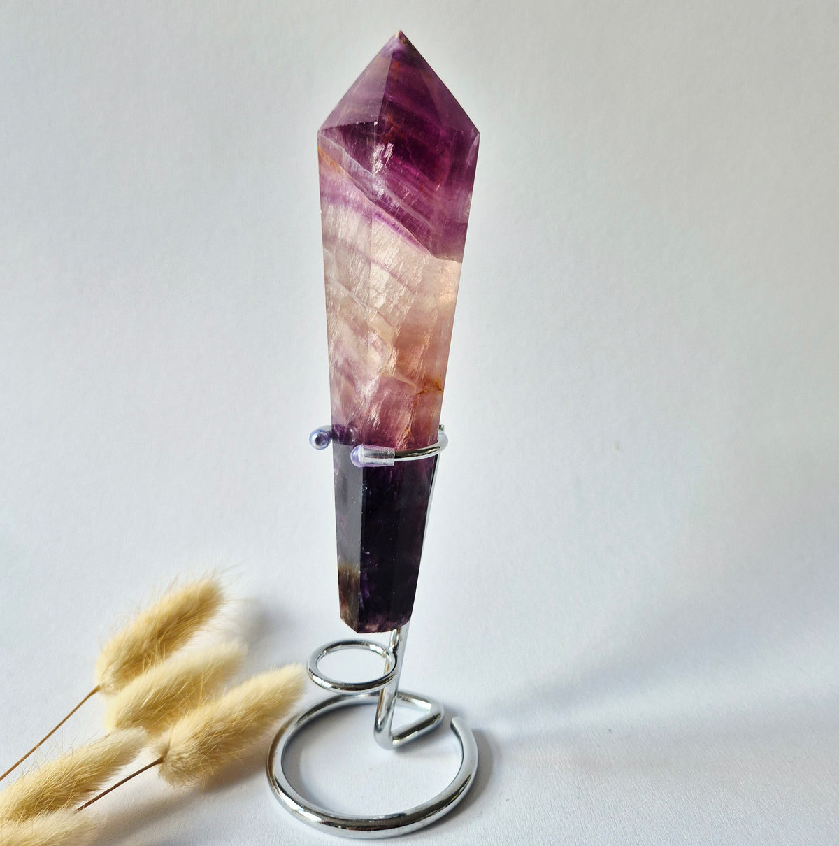 Candy Fluorite Zepter / Zauberstab - Fluorit - 12,5 cm 114 Gramm inkl. zufälligem Ständer (Kopie)