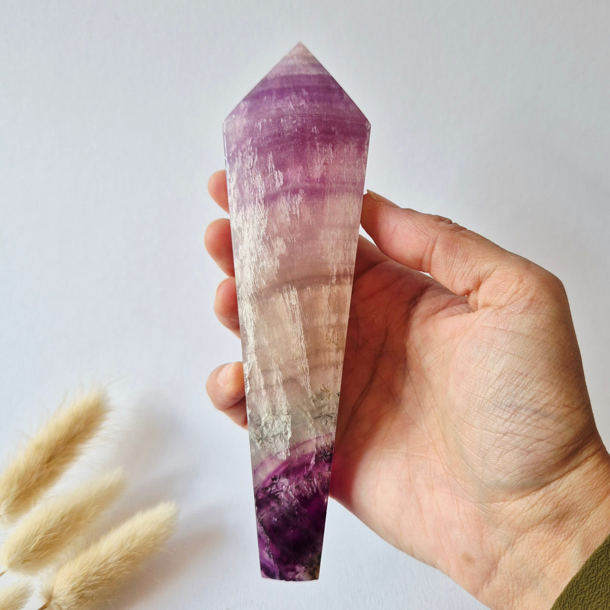 Candy Fluorite Scepter /  Wand - Fluoriet - 399 gram incl. willekeurige standaard