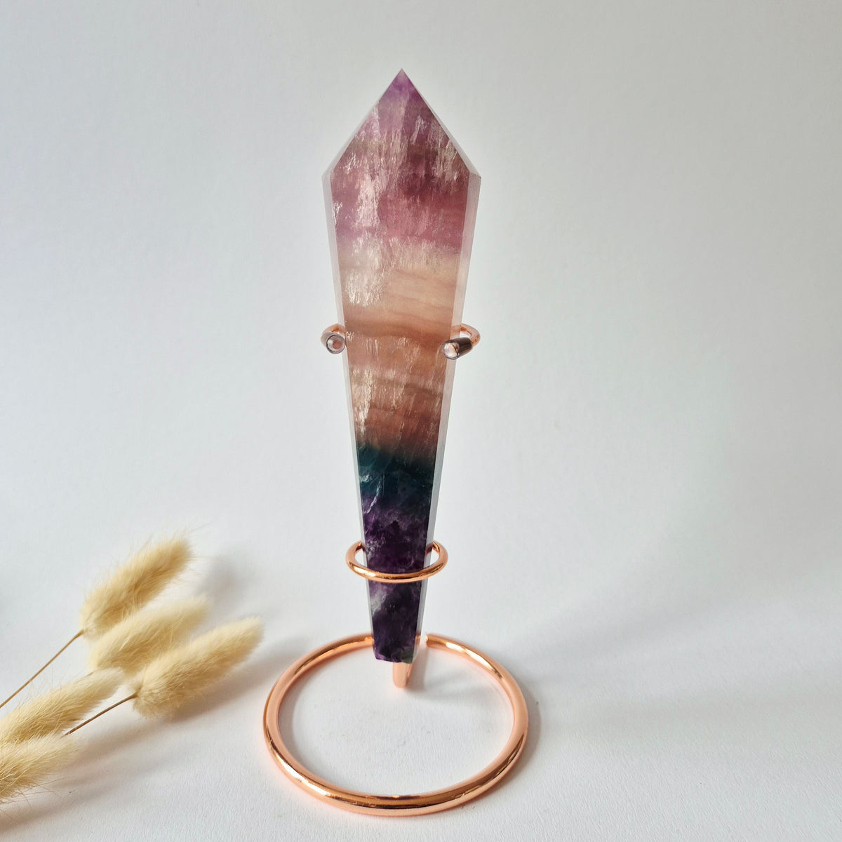 Candy Fluorite Scepter /  Wand - Fluoriet - 392 gram incl. willekeurige standaard
