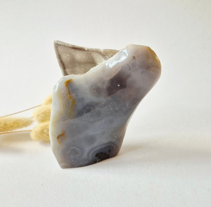 Druzy Agate - Teardrop Drop Standing Gemstone Crystal - C. 158gram
