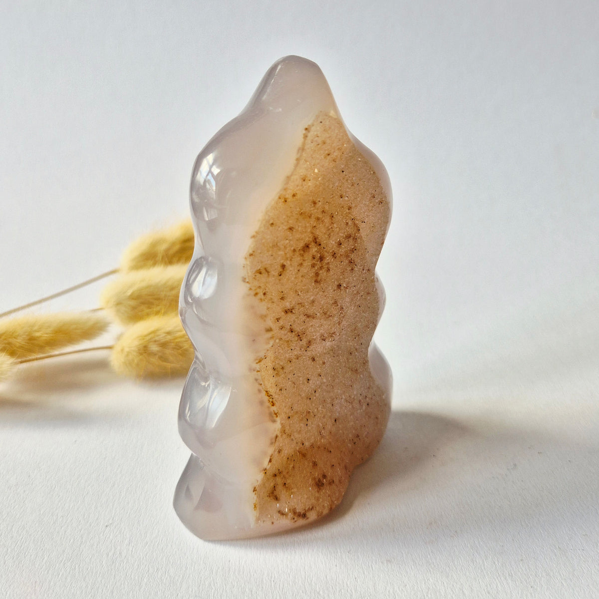 Druzy Agate - Teardrop Drop Standing Gemstone Crystal - C. 158gram