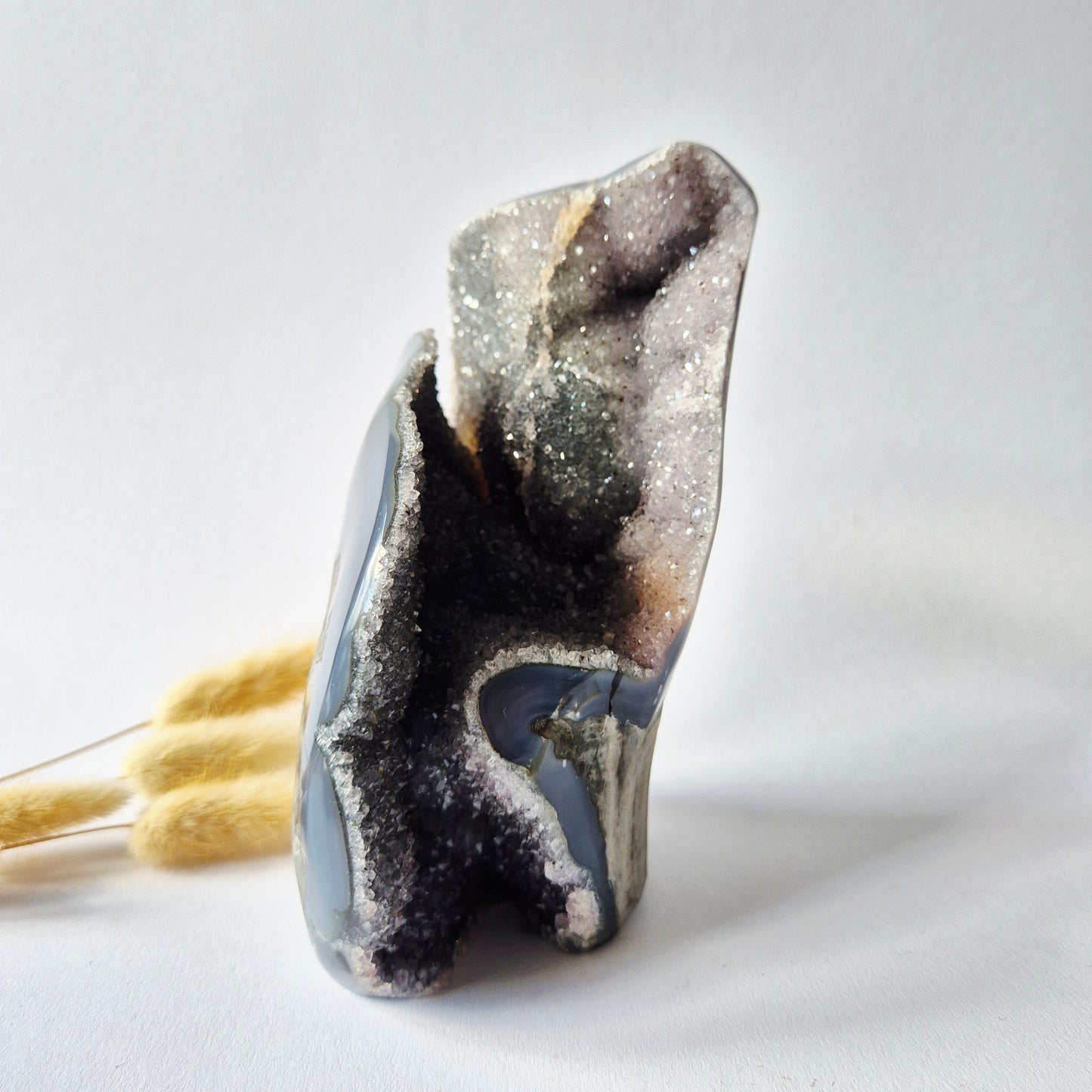 Druzy Agaat uit Uruguay – 1198gram | Natuurlijke Geode Edelsteen