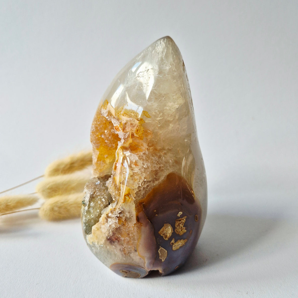 Druzy Agaat uit Uruguay – 955gram | Natuurlijke Geode Edelsteen