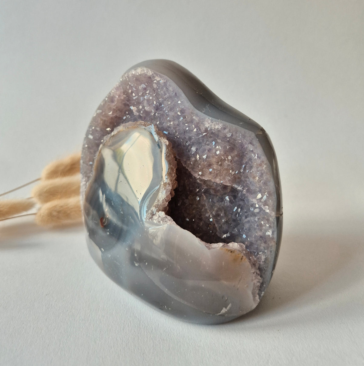 Druzy Agaat uit Uruguay – 1258gram | Natuurlijke Geode Edelsteen