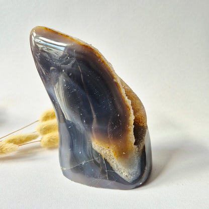 Druzy Agate - Teardrop Drop Standing Gemstone Crystal - C. 158gram