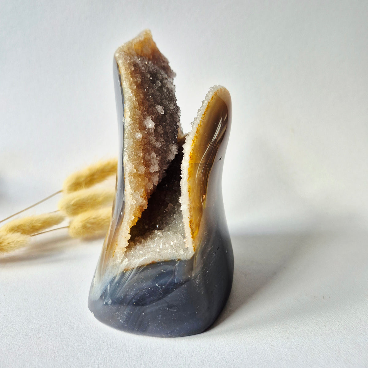 Druzy Agate - Teardrop Drop Standing Gemstone Crystal - C. 158gram