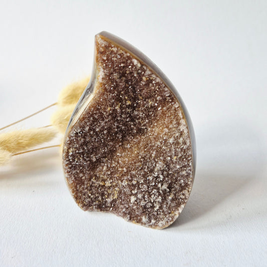 Druzy Agate - Teardrop Drop Standing Gemstone Crystal - C. 158gram