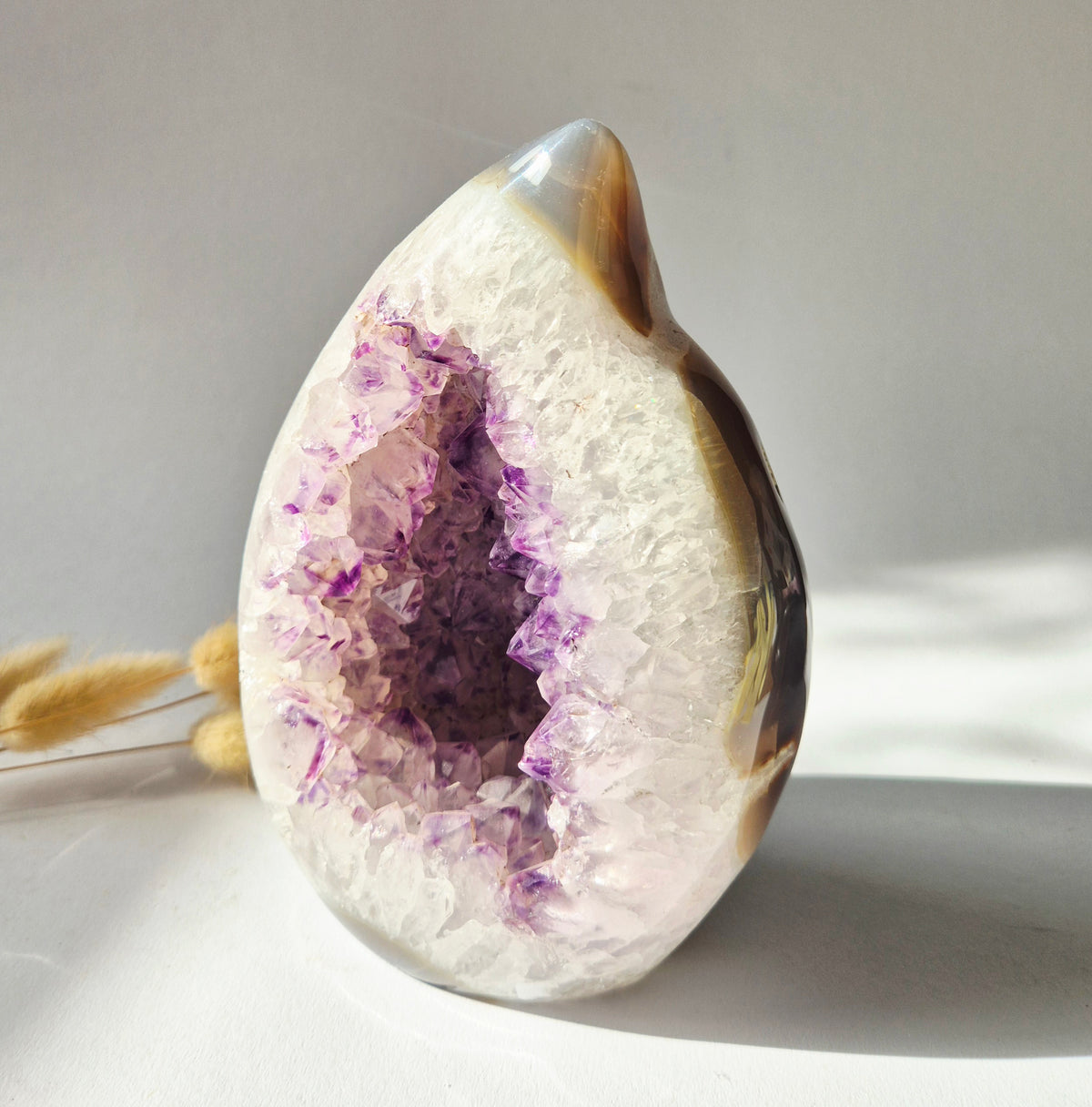 Amethist Geode Flame met Agaat – 1545 g