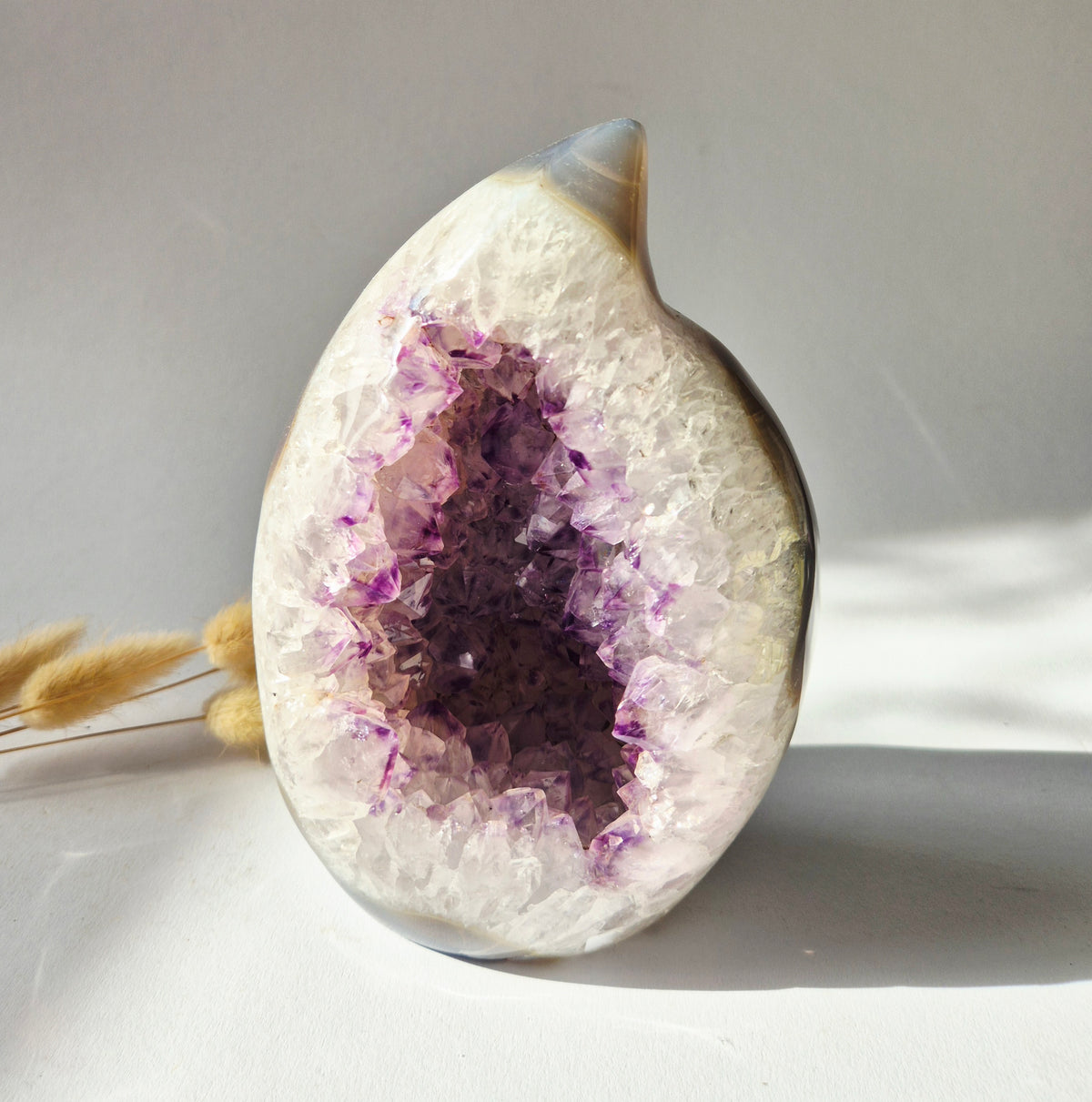 Amethist Geode Flame met Agaat – 1545 g
