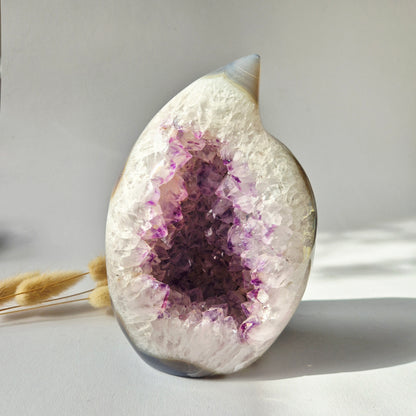 Amethist Geode Flame met Agaat – 1545 g