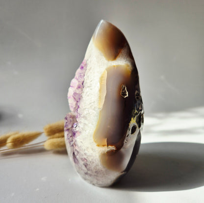 Amethist Geode Flame met Agaat – 1545 g