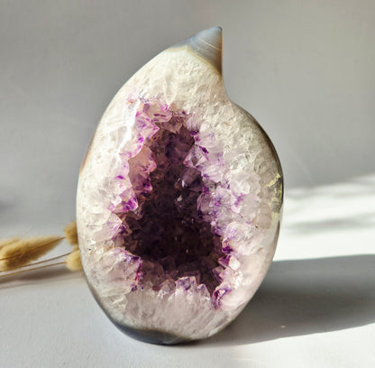 Amethist Geode Flame met Agaat – 1545 g