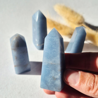 Gemstone Rhodonite Obelisk Tower - 8-10cm